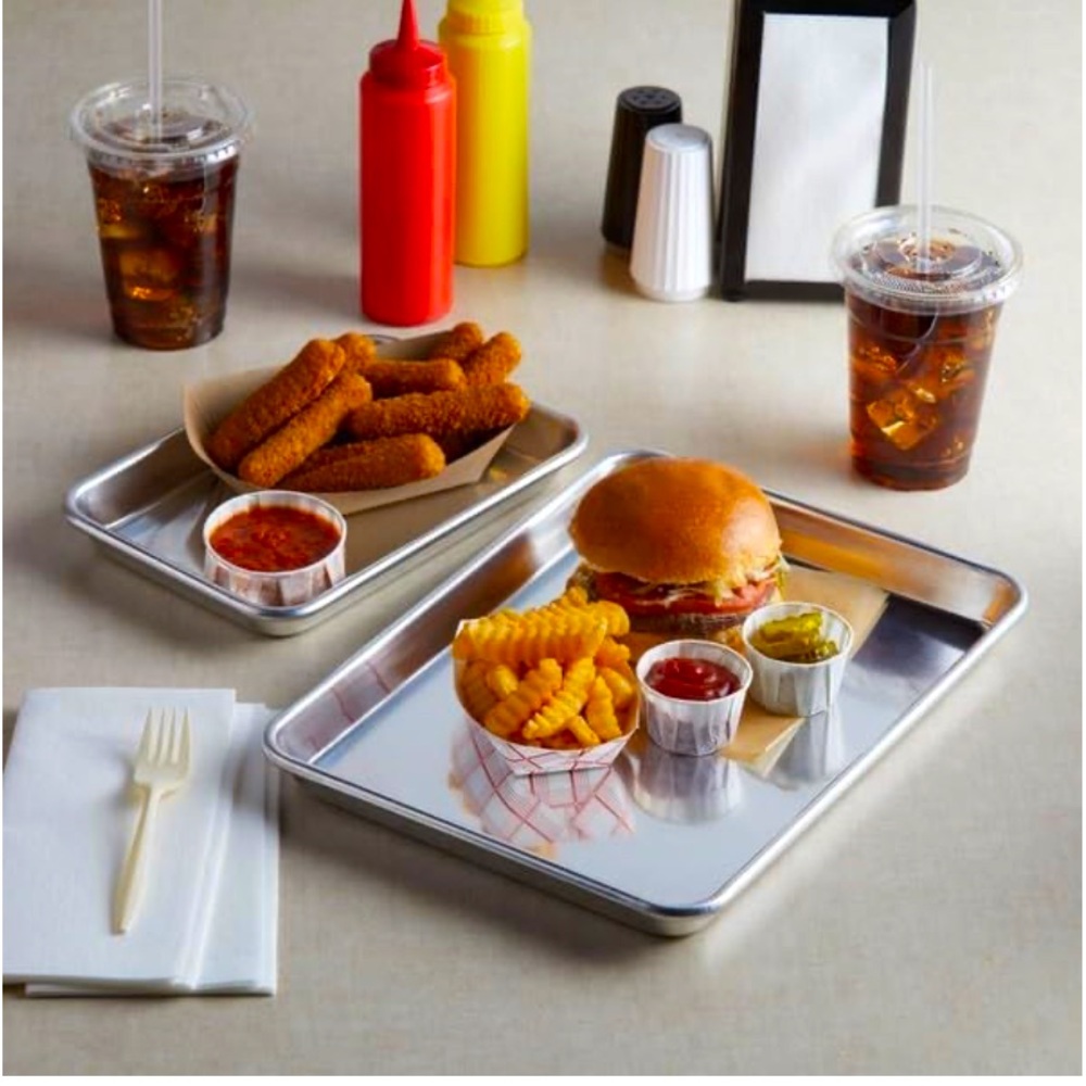 Aluminum Catering‎ Sheet Pan Baking Cookie Tray Food Serving 2 pack-NEW